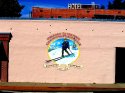 Welcome to historic downtown painted on building in Placerville, CA